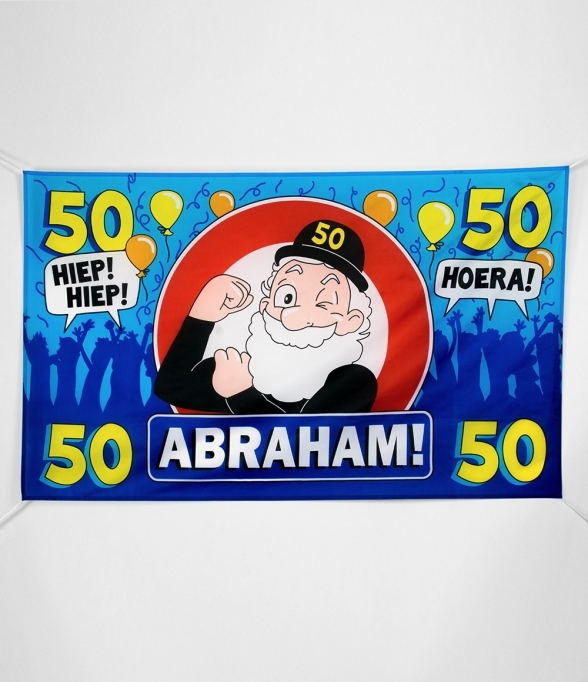 XXL Gevelvlag 50 Jaar Abraham