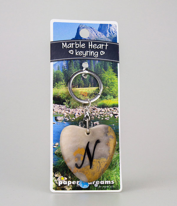 Marble Heart Keyring N