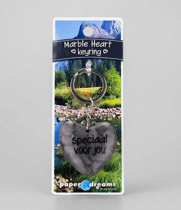 Marble Heart Keyring Speciaal voor jou