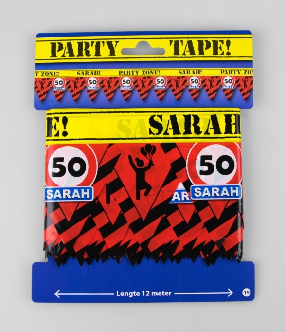Partytape 50 jaar Sarah