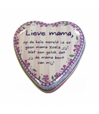 Lovely tin "lieve mama"