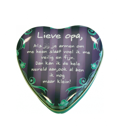 Lovely tin "lieve opa"