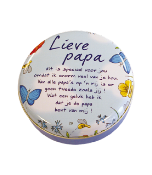 Lovely tin "lieve papa"