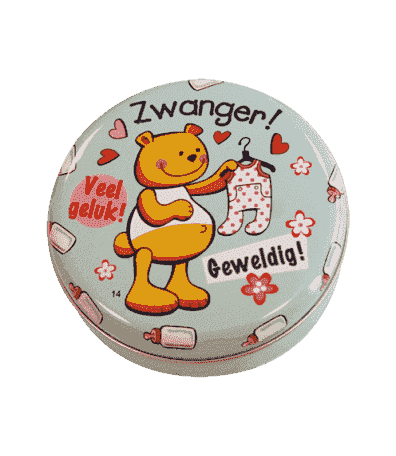 Lovely tin "zwanger"
